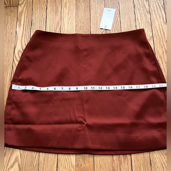 NWT Mango Skirt Brick Red Back Zip Size 40 - Picture 4 of 6